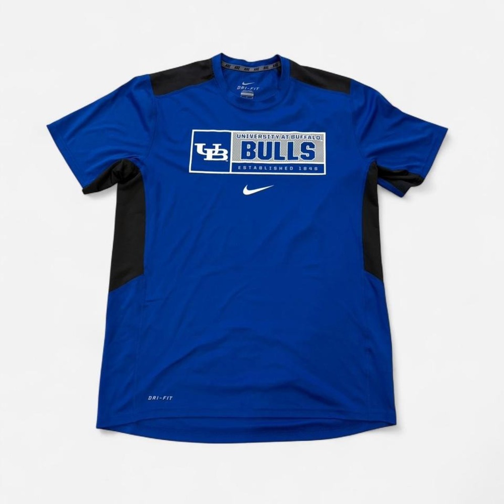 Nike Dri Fit‎ University at Buffalo Bulls Royal Blue Short Sleeve Men's Size M